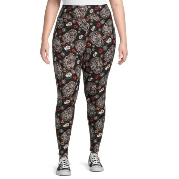 Terra & Sky, Pants & Jumpsuits, Terra Sky Womens Plus Size Printed  Leggings Halloween